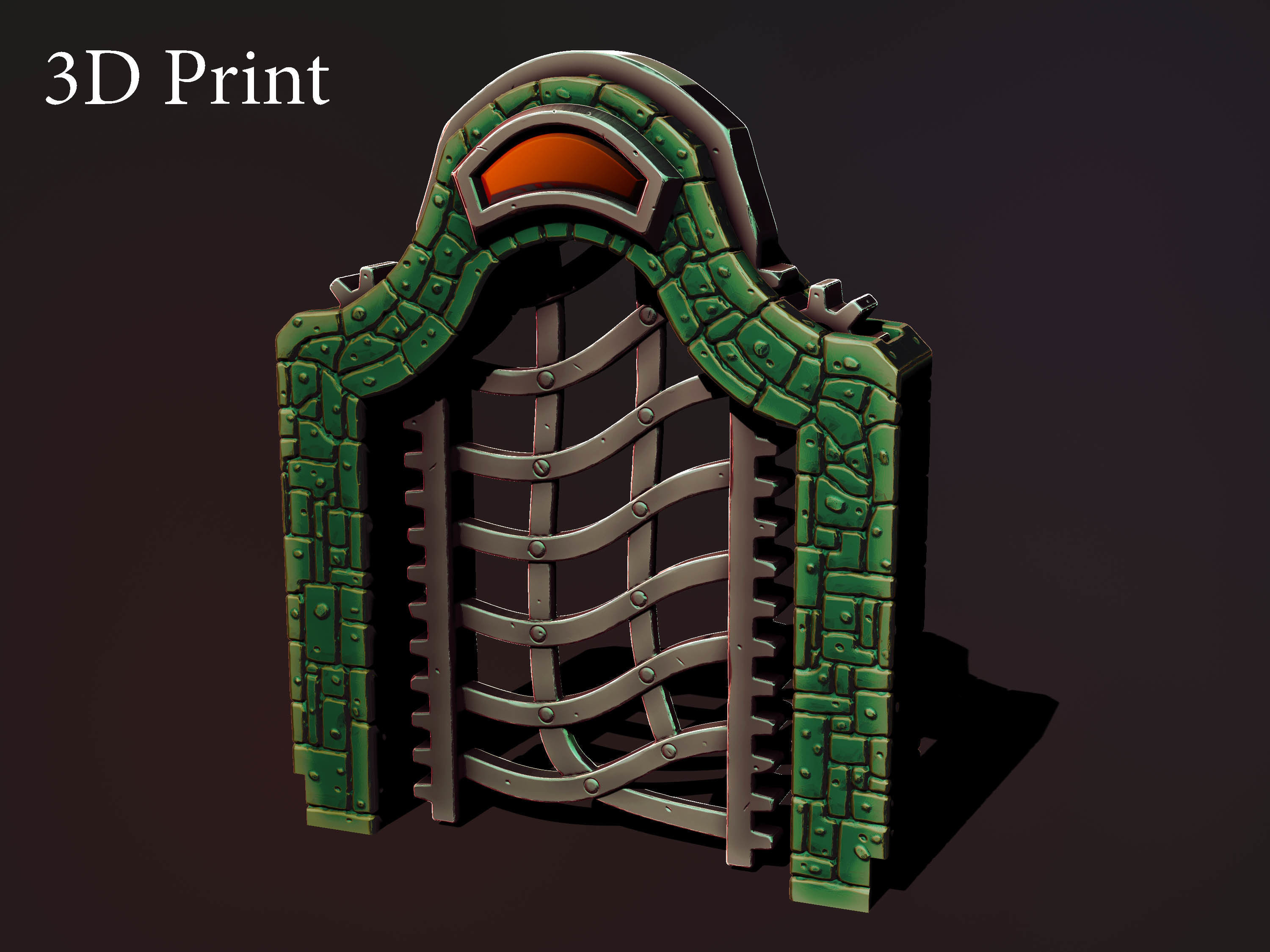 Fantasy gate 3d print 3D print model_6