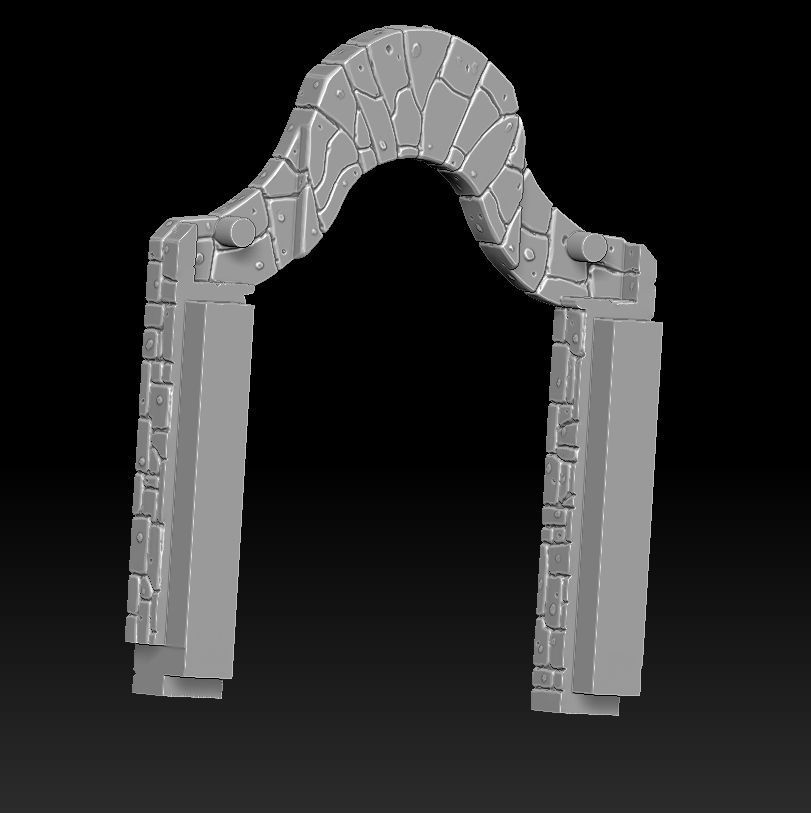 Fantasy gate 3d print 3D print model_11