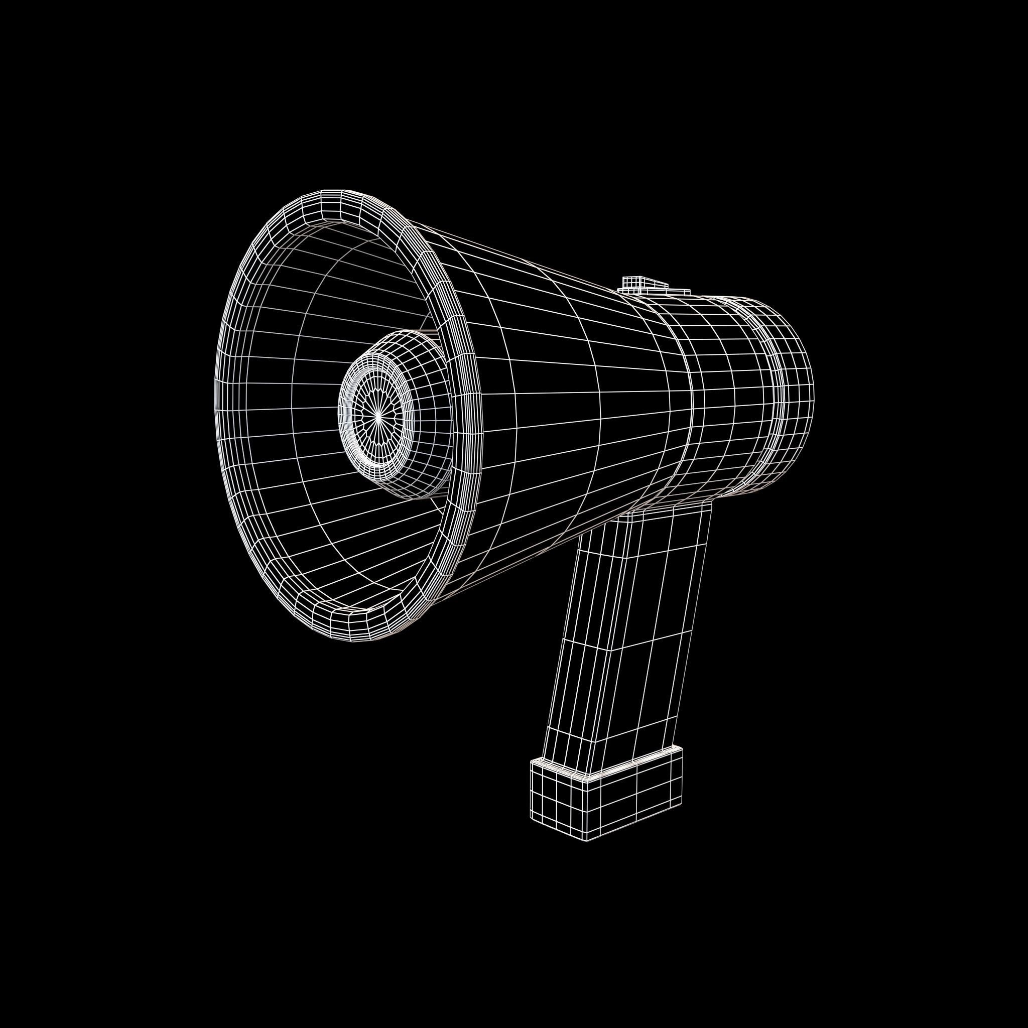 Loudspeaker v1 001 Low-poly 3D model_4