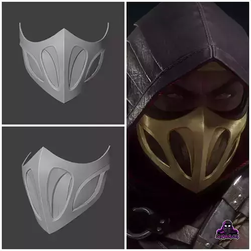 Scorpion mask from Mortal Kombat 11 - Vengeance bringer