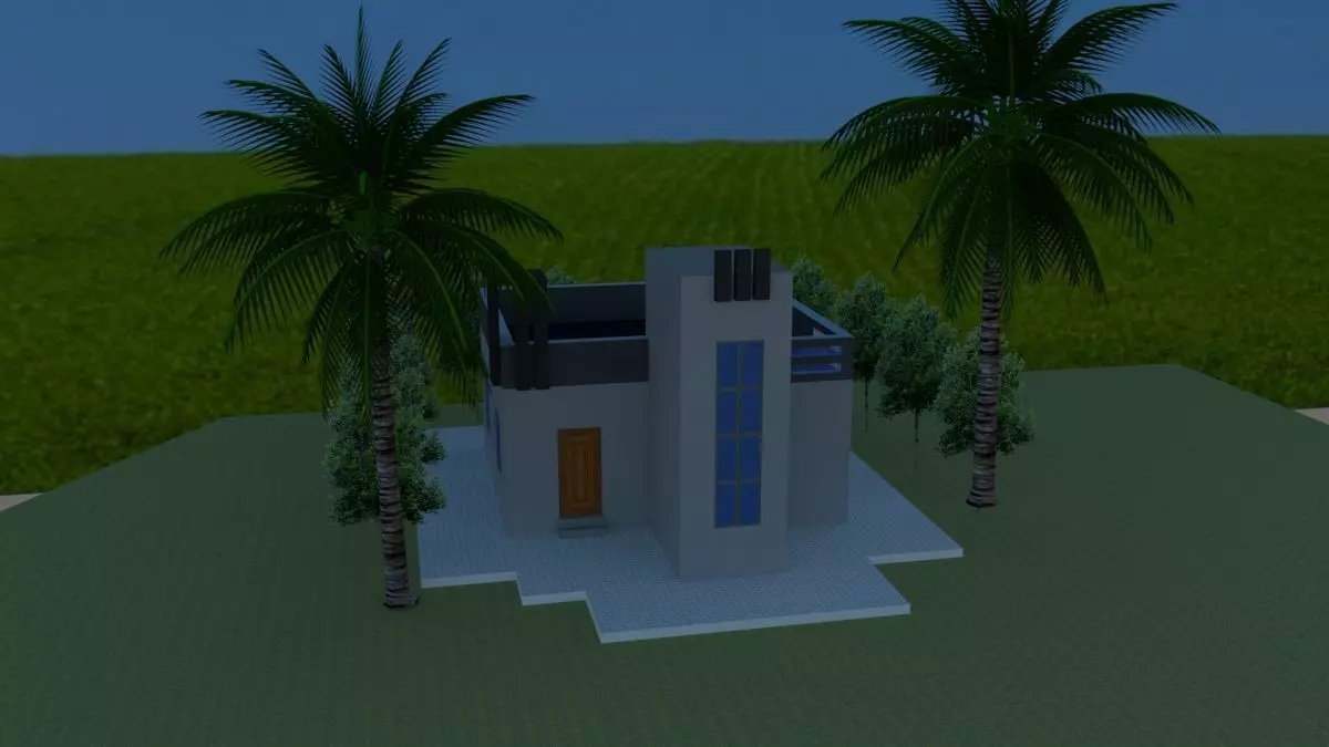 house design 1 bhk 3D model