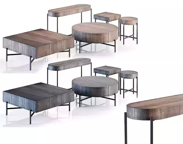 Pottery Barn Fargo Table Collection 3D model