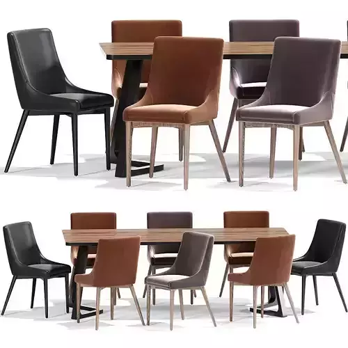 Blaisell Parsons Dining Table Chair Set