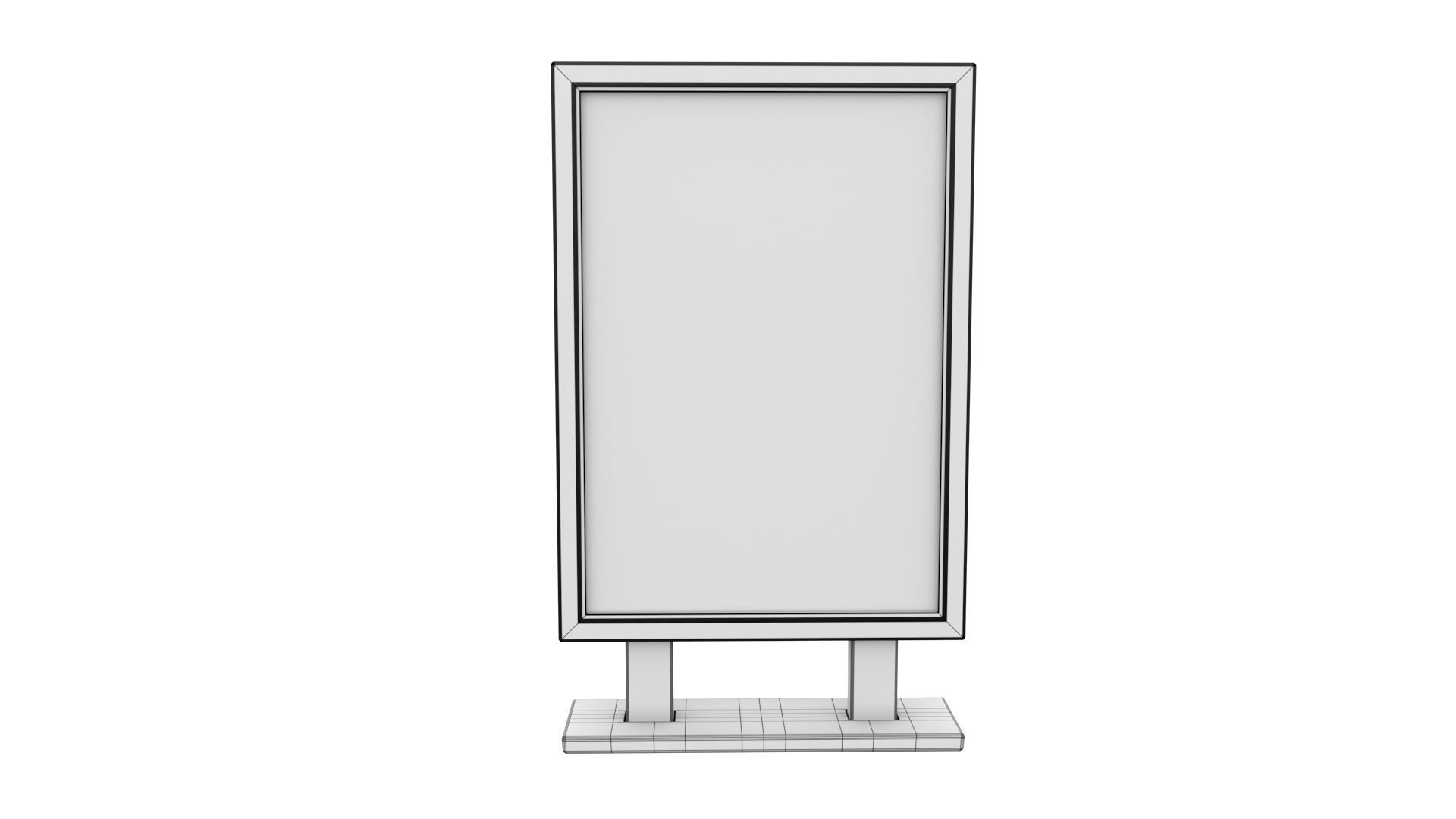Advertising stand display Billboard 07 Low-poly 3D model_17
