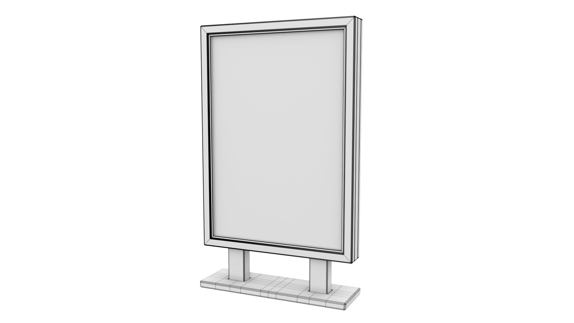 Advertising stand display Billboard 07 Low-poly 3D model_11