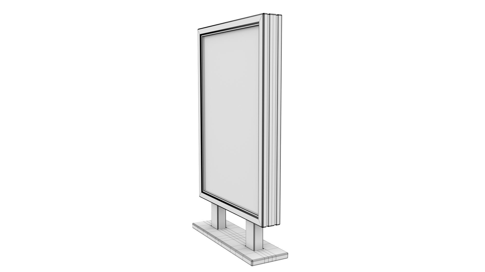 Advertising stand display Billboard 07 Low-poly 3D model_12