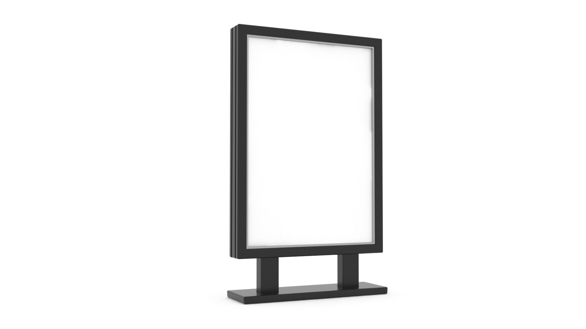 Advertising stand display Billboard 07 Low-poly 3D model_9