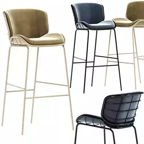Contemporary Bar Chair Upholstered