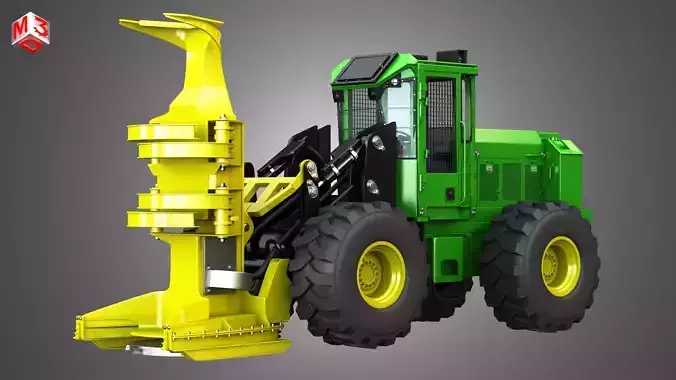JD - Wheeled Feller Buncher 3D model
