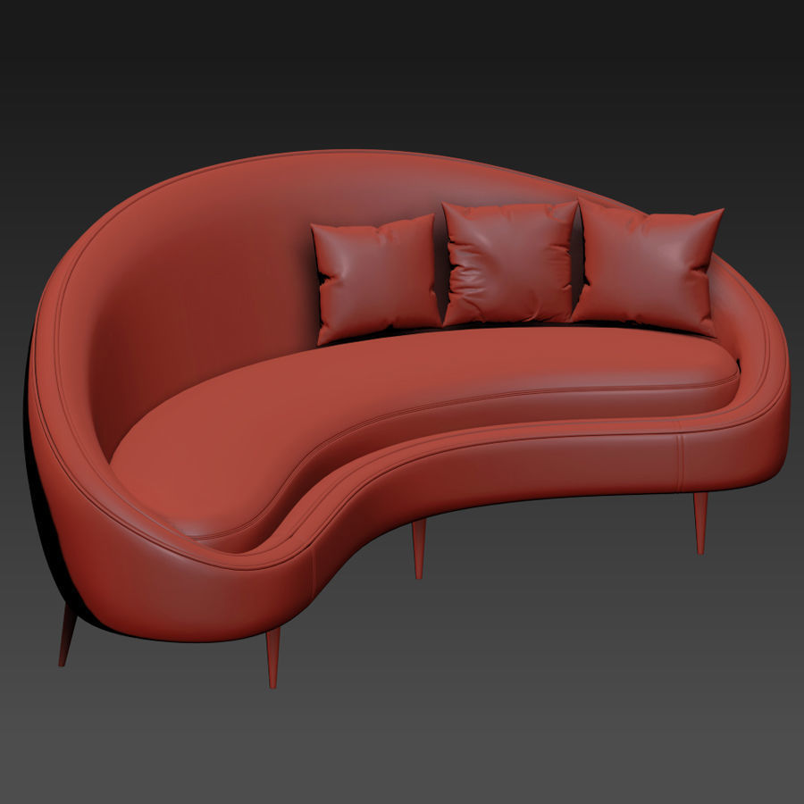 Ether Curved Sofa 3D model_2