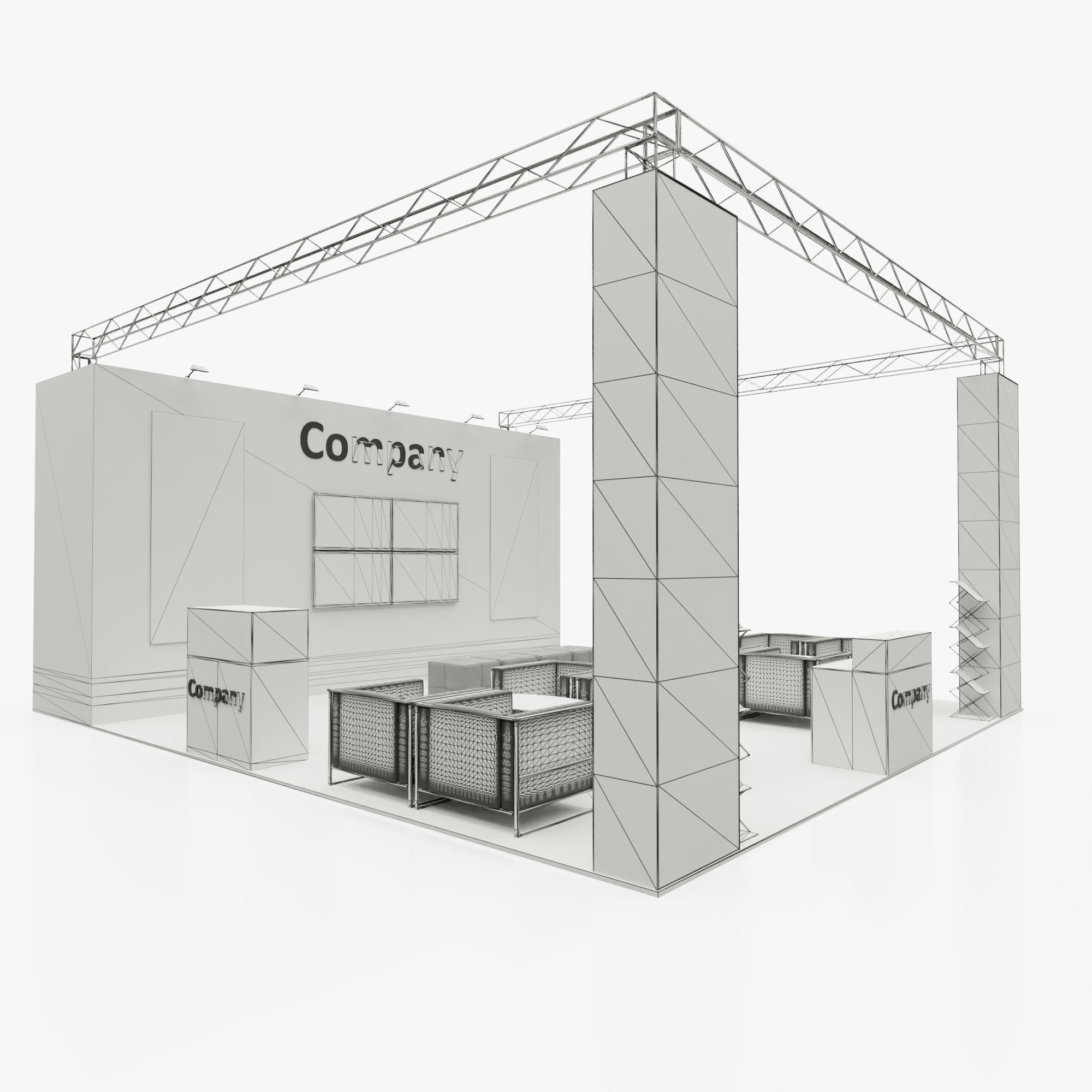 Exhibition stand 4 3D model_8