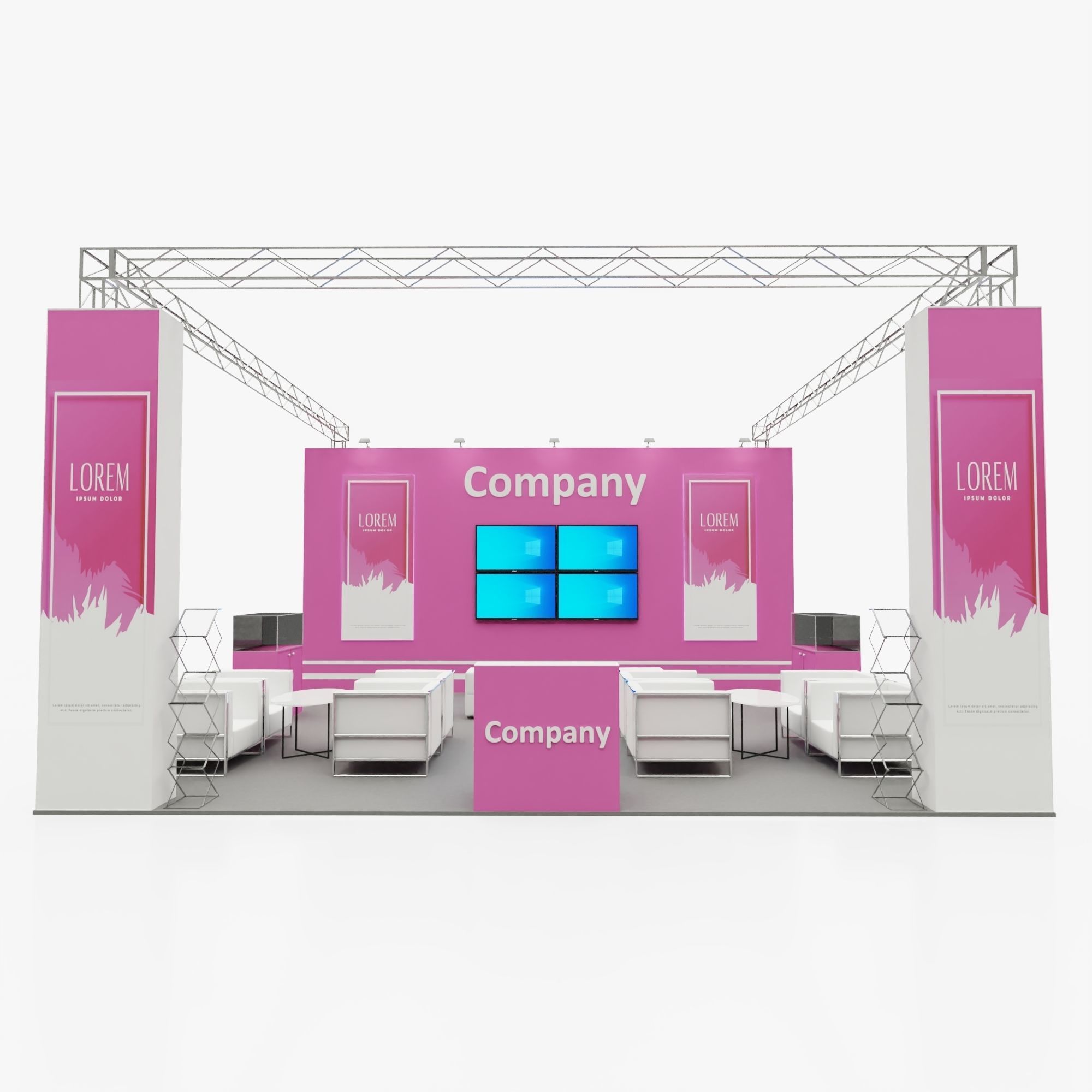 Exhibition stand 4 3D model_1