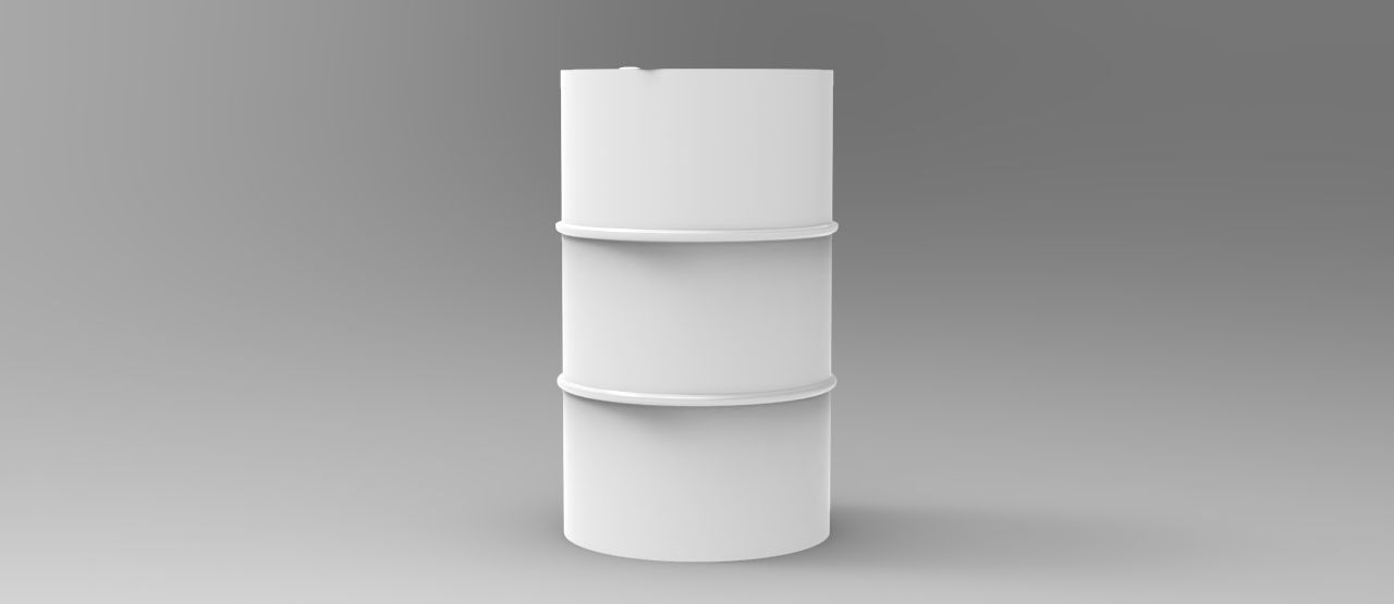 Barrel Metal 3D model Low-poly 3D model_3