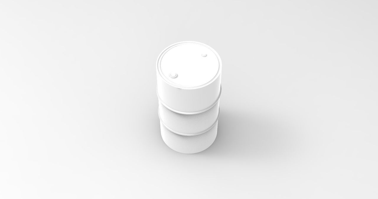 Barrel Metal 3D model Low-poly 3D model_1