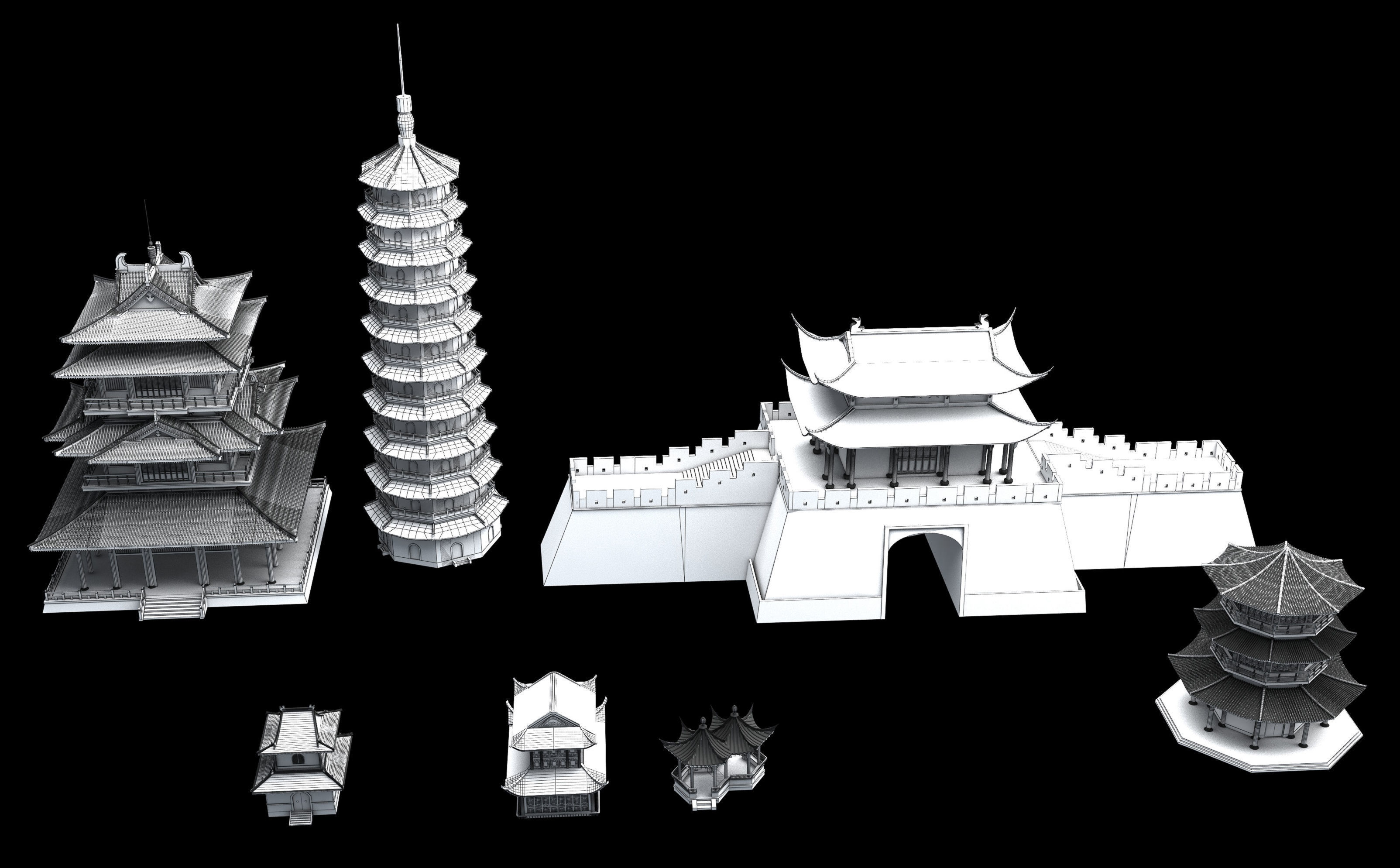 Collection of ancient buildings in Asia _34