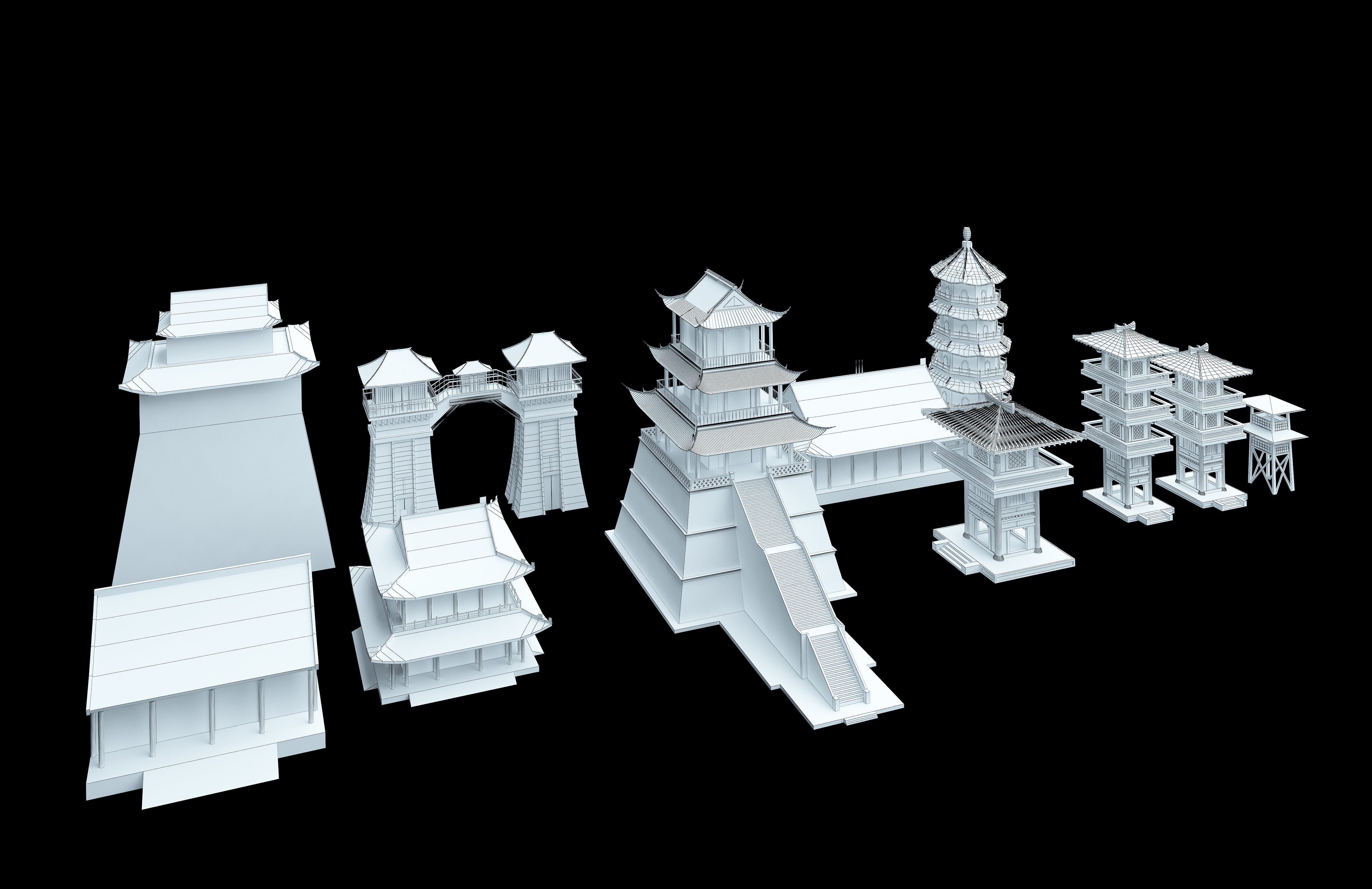 Collection of ancient buildings in Asia _31