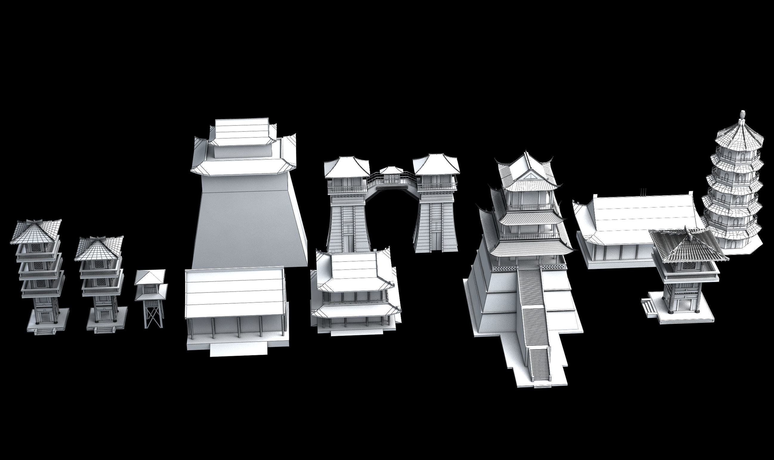 Collection of ancient buildings in Asia _32