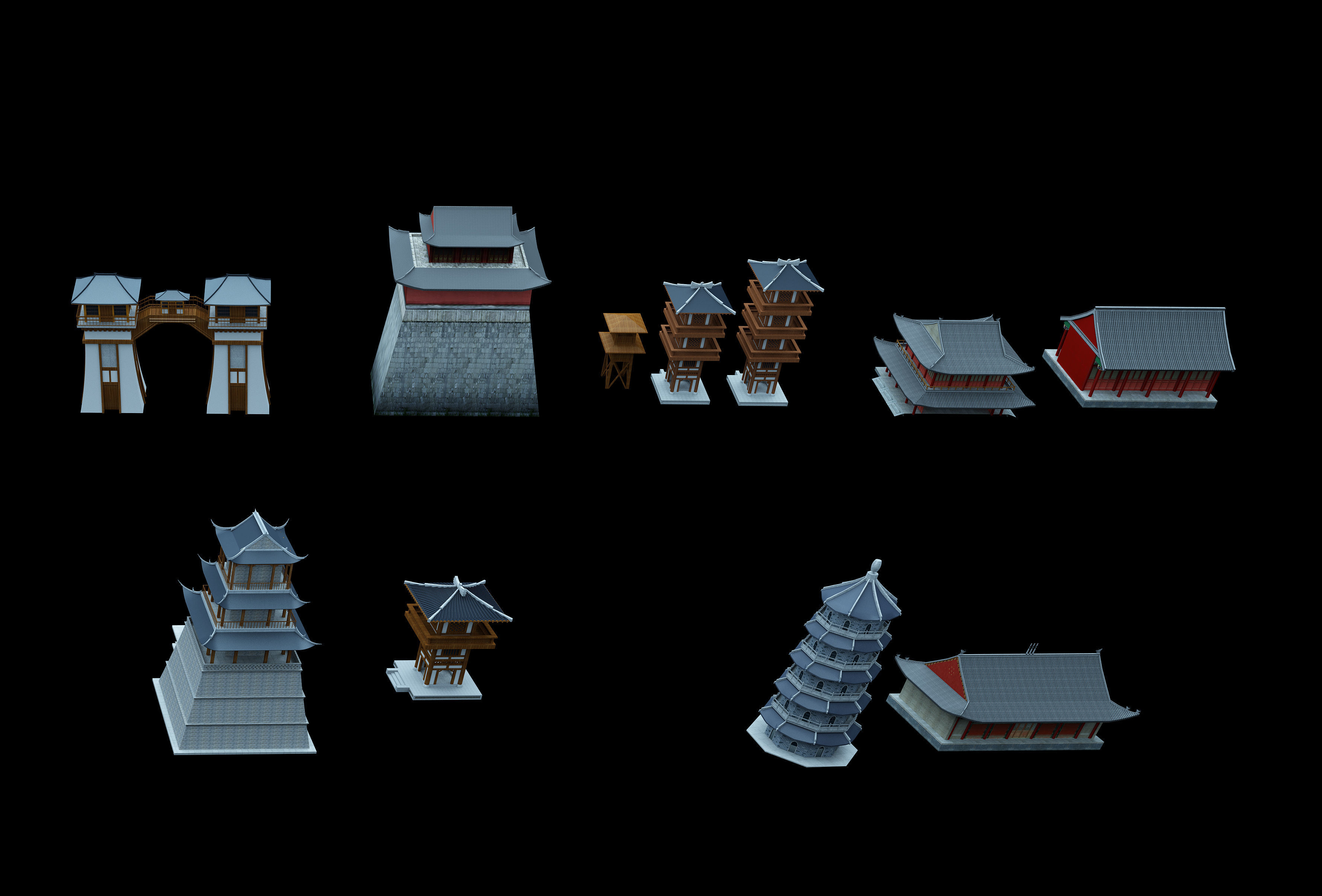 Collection of ancient buildings in Asia _30