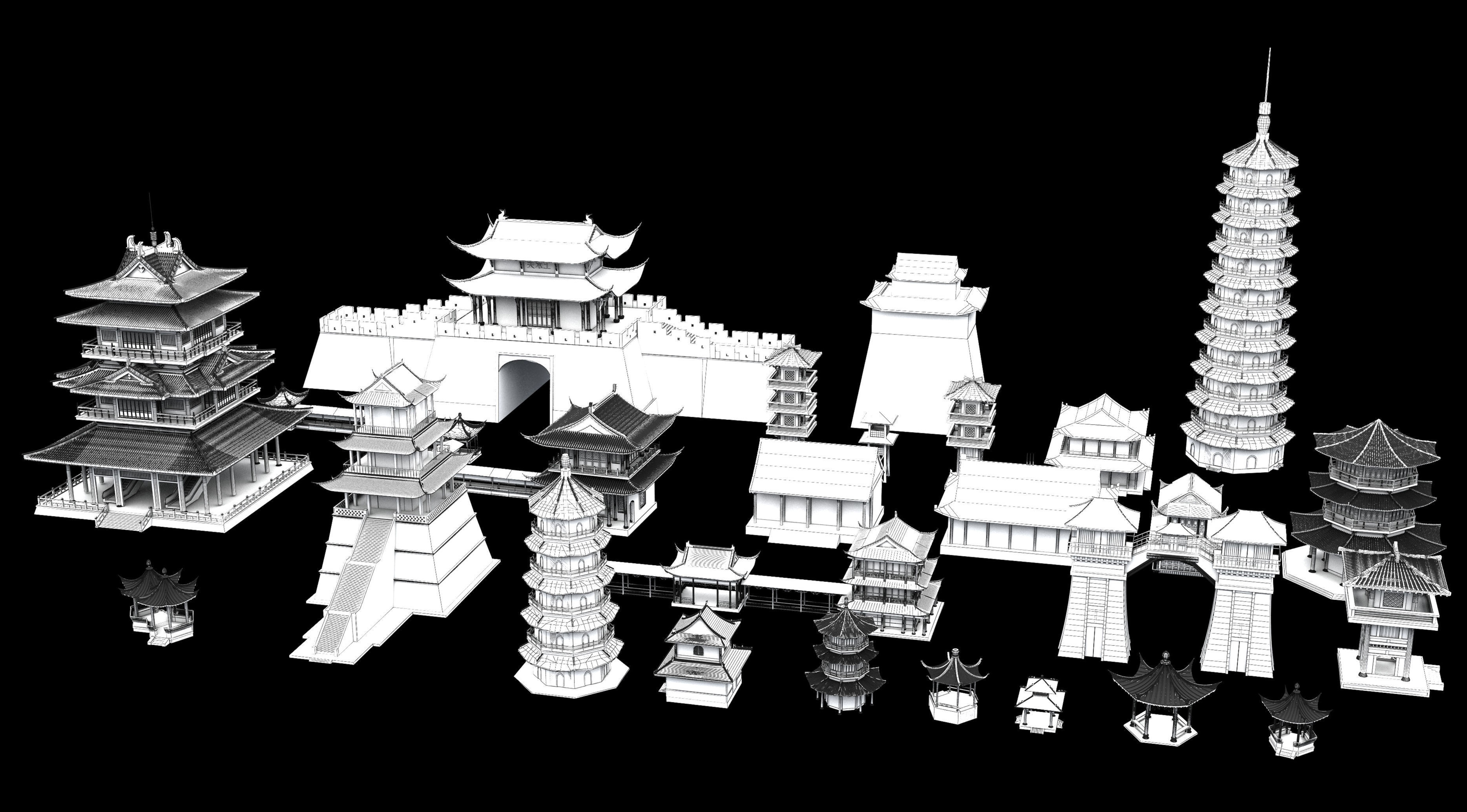 Collection of ancient buildings in Asia _35