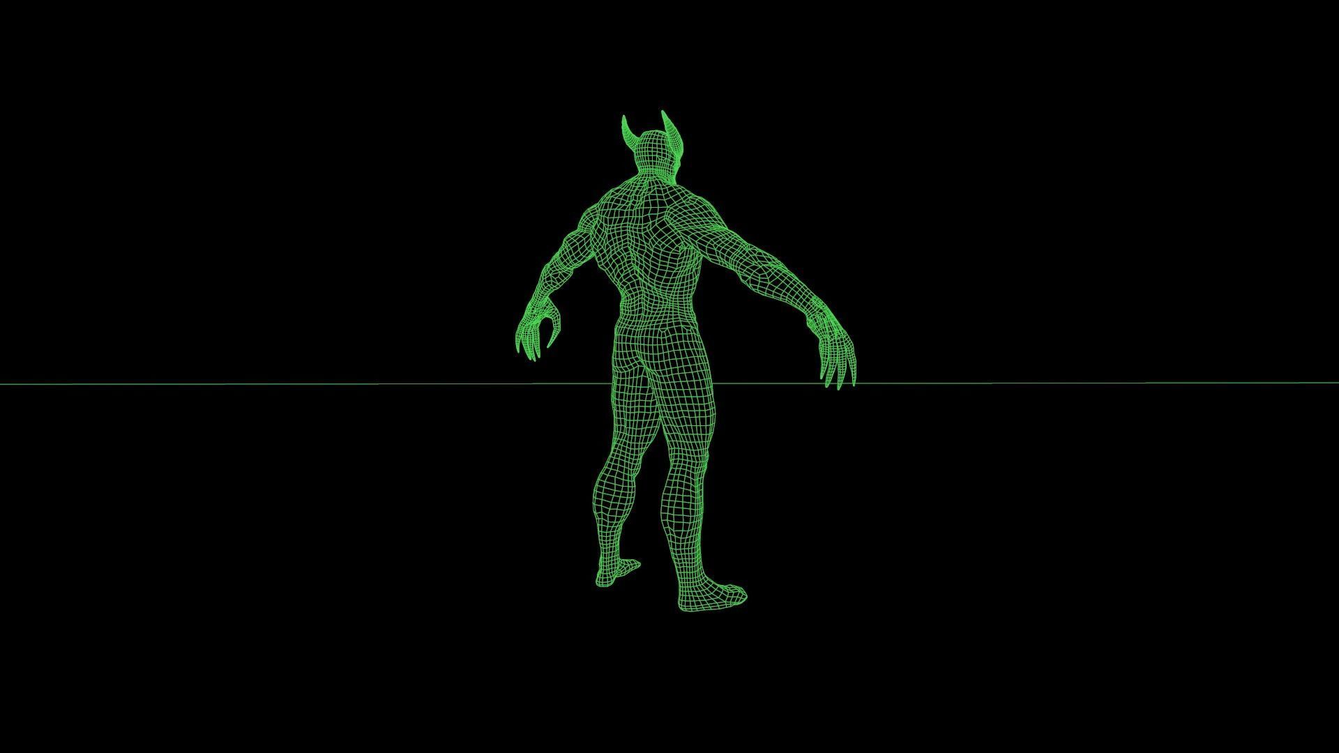 Silent Demon Low-poly 3D model_18