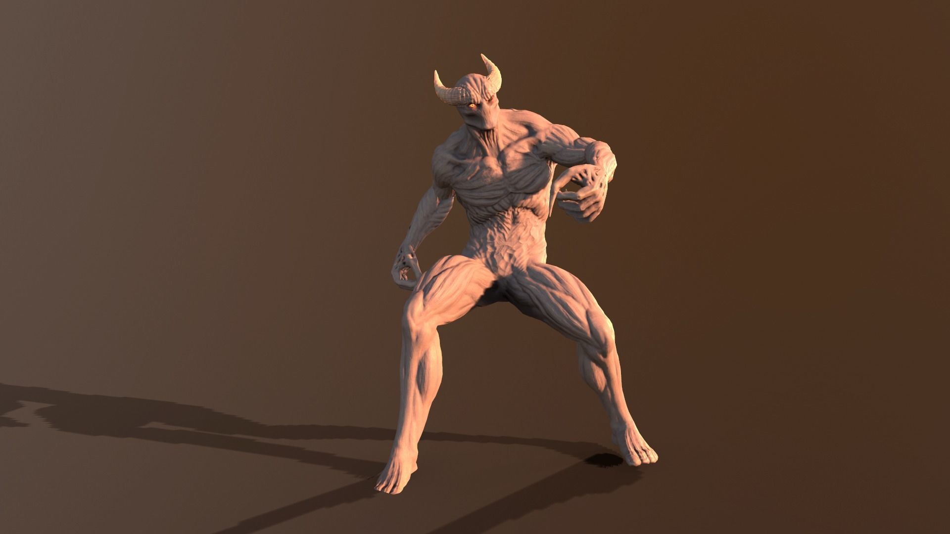 Silent Demon Low-poly 3D model_7