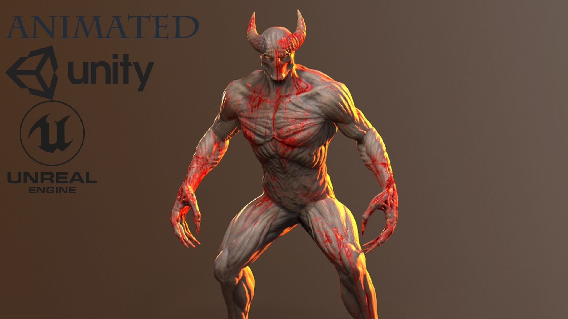 Silent Demon Low-poly 3D model_0