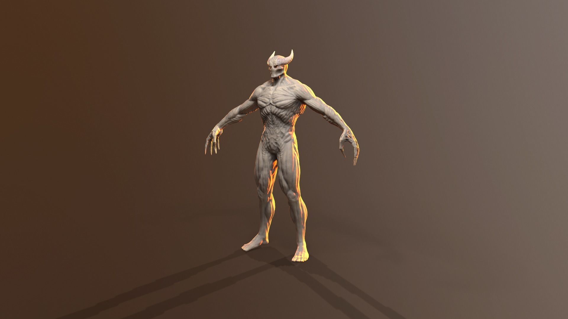 Silent Demon Low-poly 3D model_31