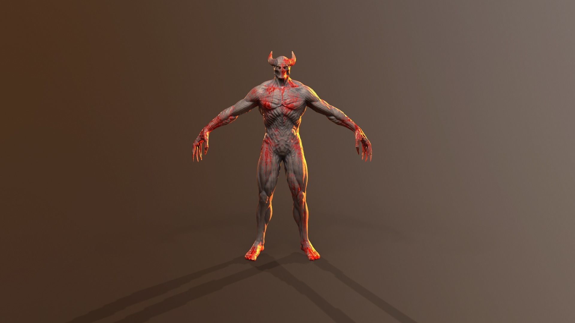 Silent Demon Low-poly 3D model_20