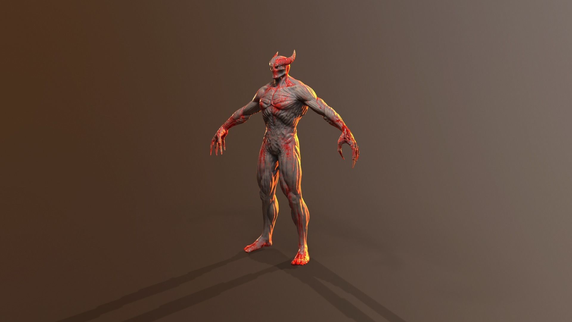 Silent Demon Low-poly 3D model_19