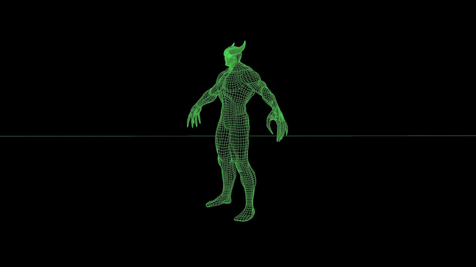 Silent Demon Low-poly 3D model_16