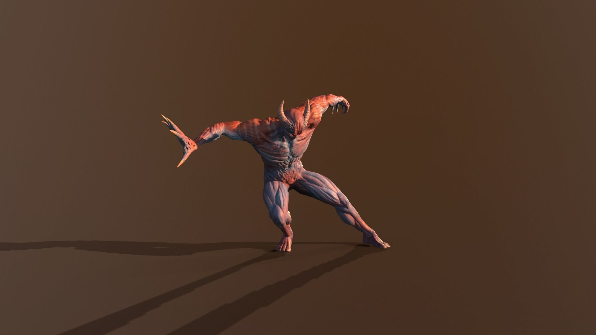 Silent Demon Low-poly 3D model_6