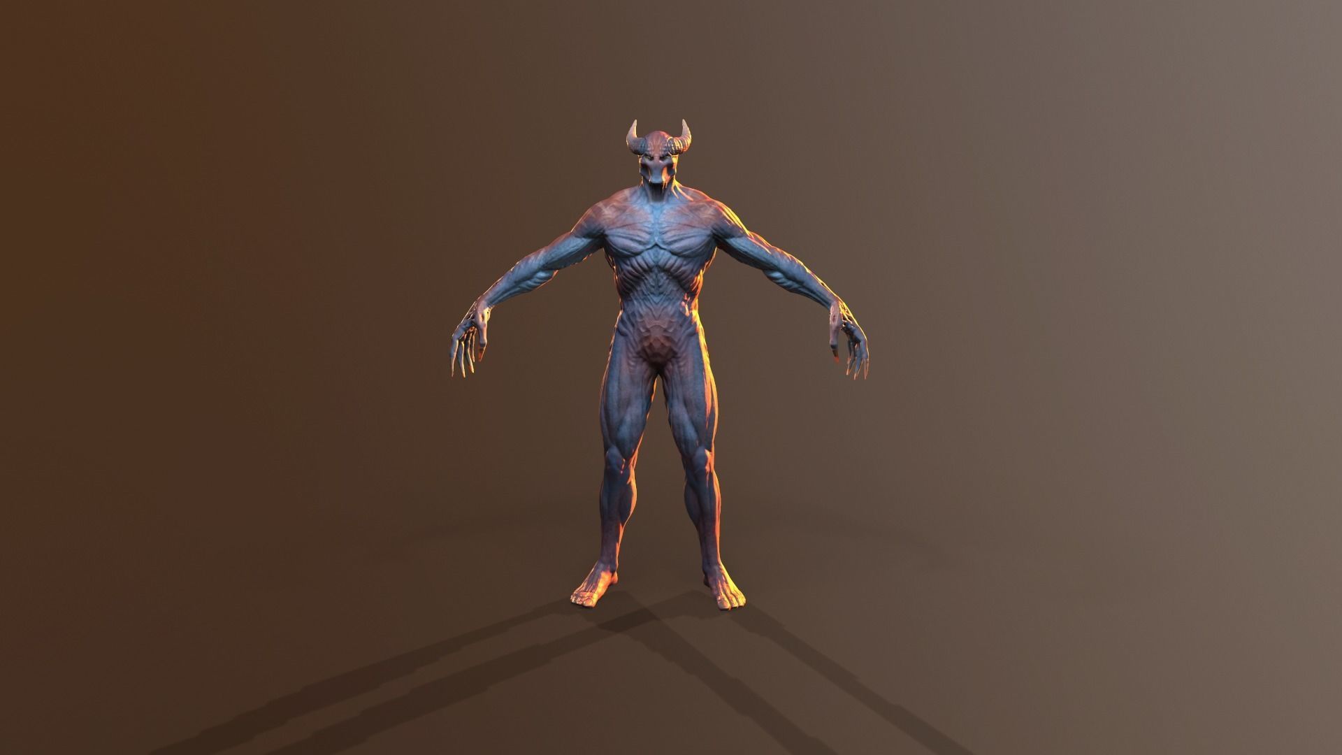 Silent Demon Low-poly 3D model_29