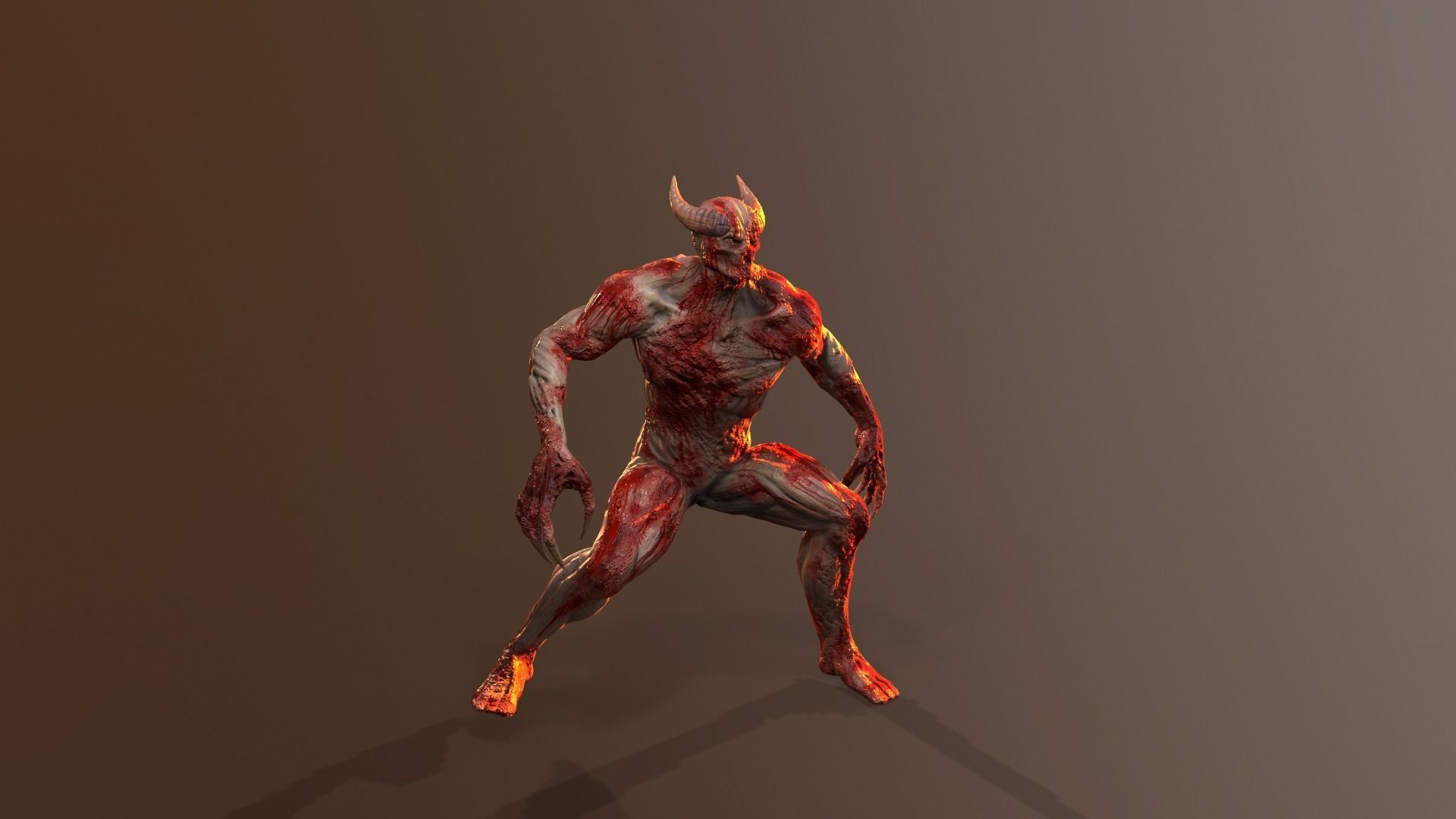 Silent Demon Low-poly 3D model_4