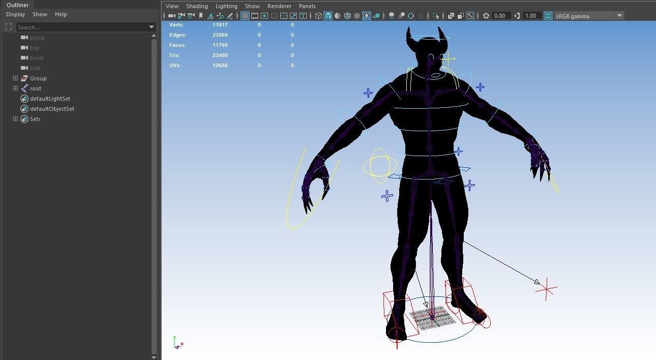 Silent Demon Low-poly 3D model_37