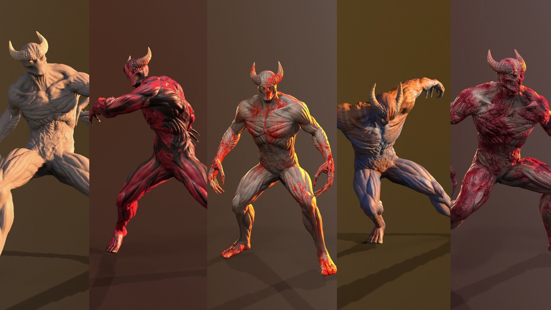 Silent Demon Low-poly 3D model_2