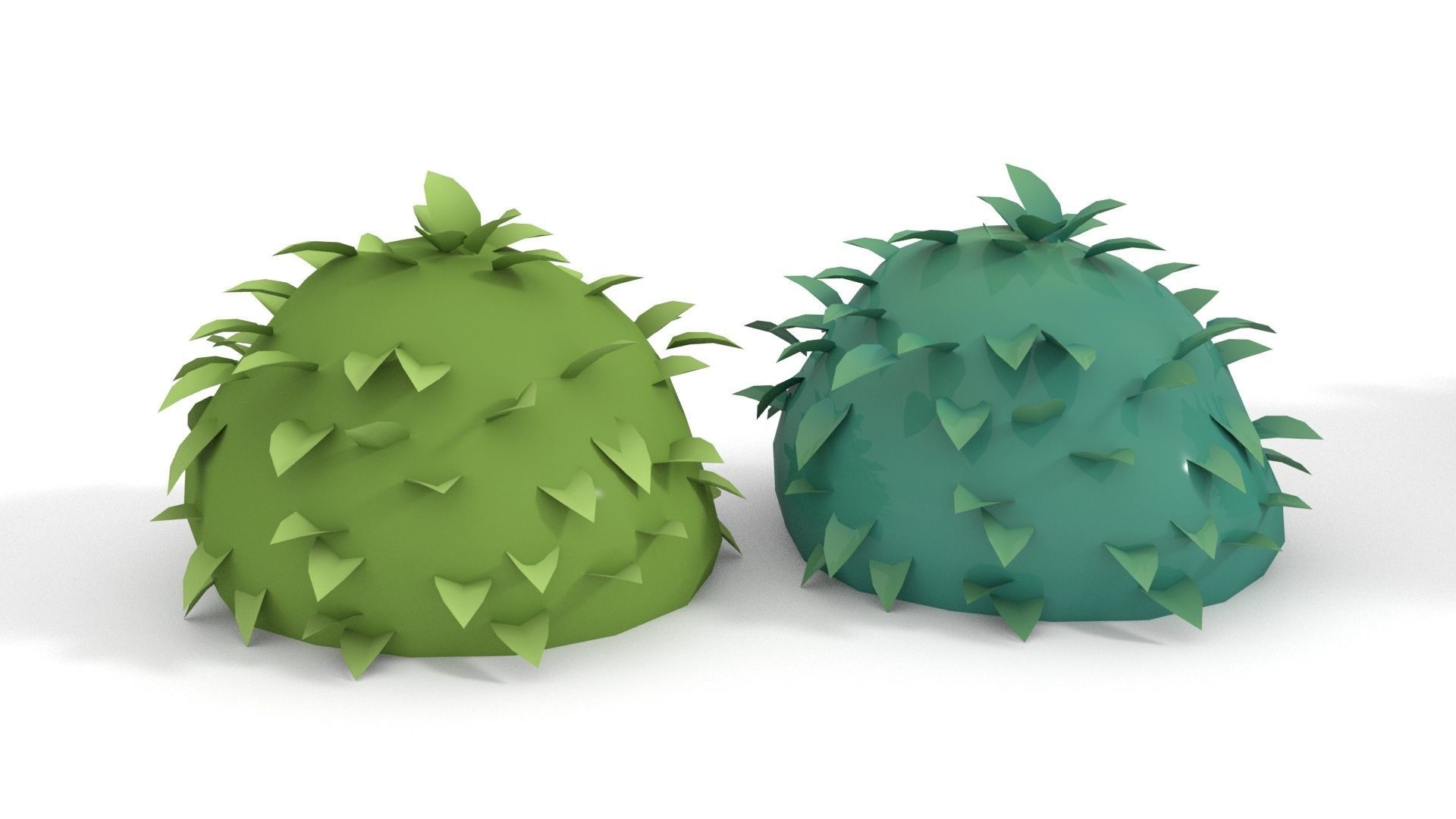 Low-poly Stylized  Bush collection 3D model_2
