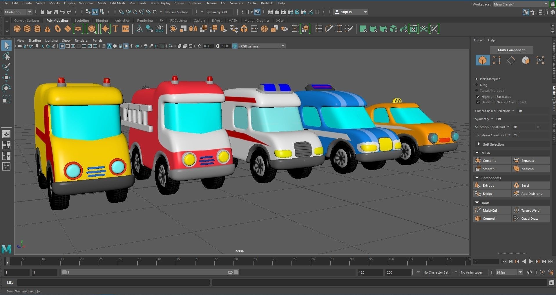Toys car services model is subdivision ready 3D model_8