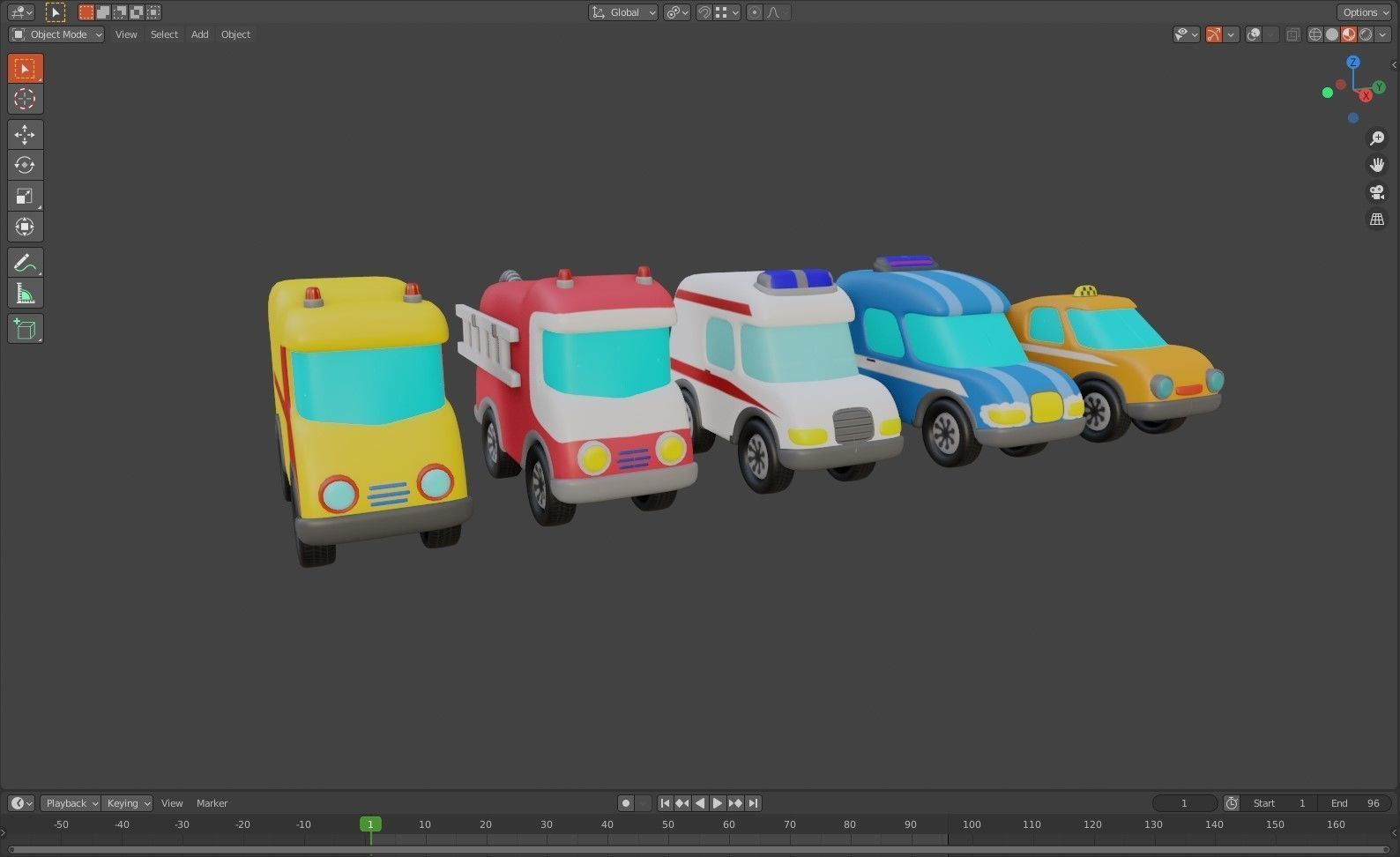 Toys car services model is subdivision ready 3D model_1