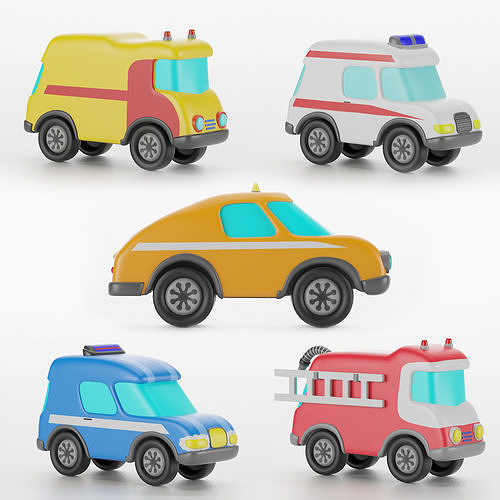 Toys car services model is subdivision ready 3D model
