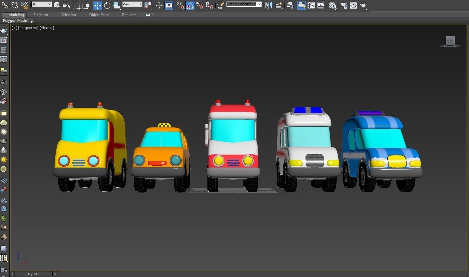 Toys car services model is subdivision ready 3D model_2