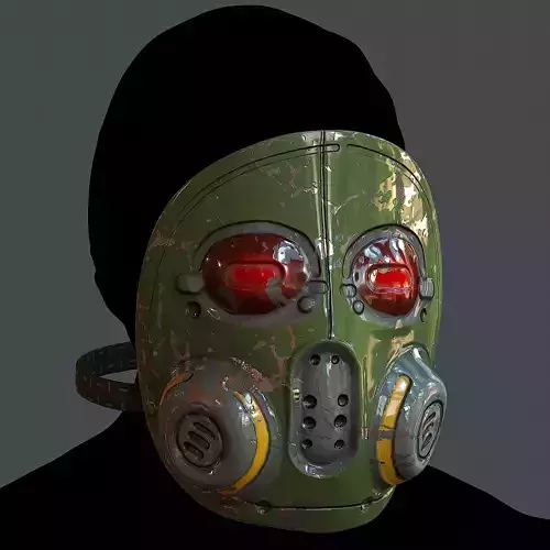 Gas mask helmet 3d model scifi 