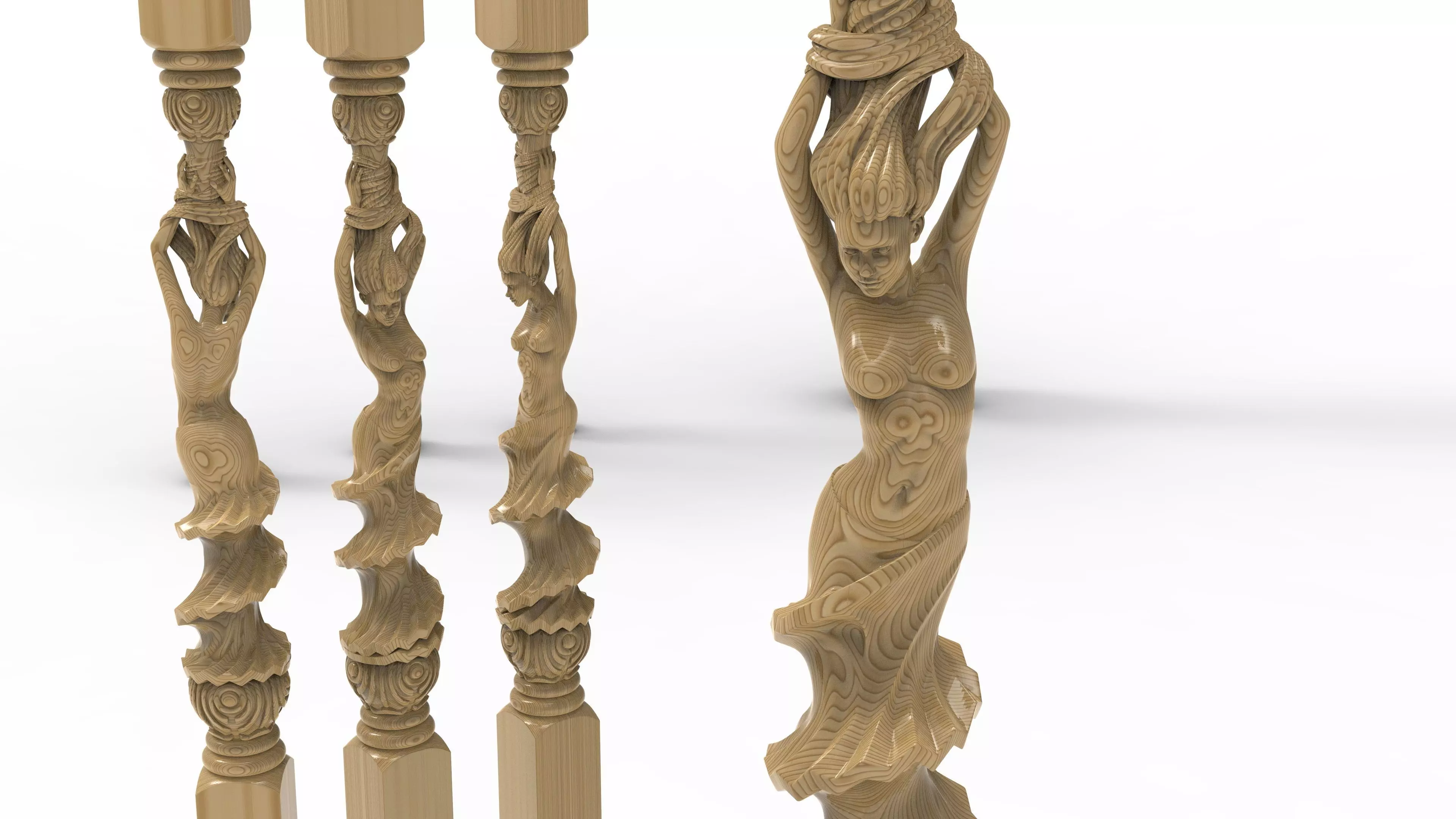 3D Model STL Stair railing 3D model