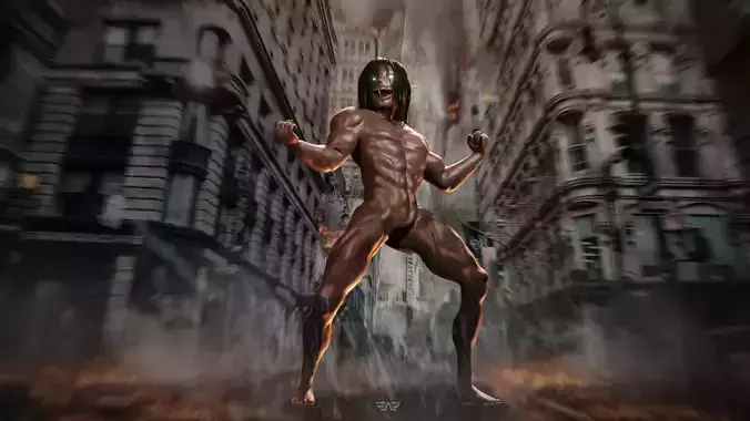 Shingeki No Kyojin - Eren Titan Season 4 - 3D model