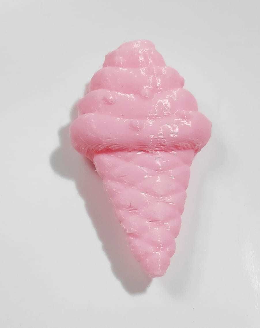 Ice cream Vanilla Flat 3D print model_3