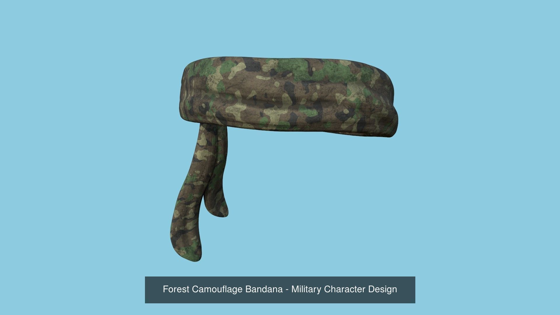 04 Military Bandana - Character Design 3D Model Collection_4