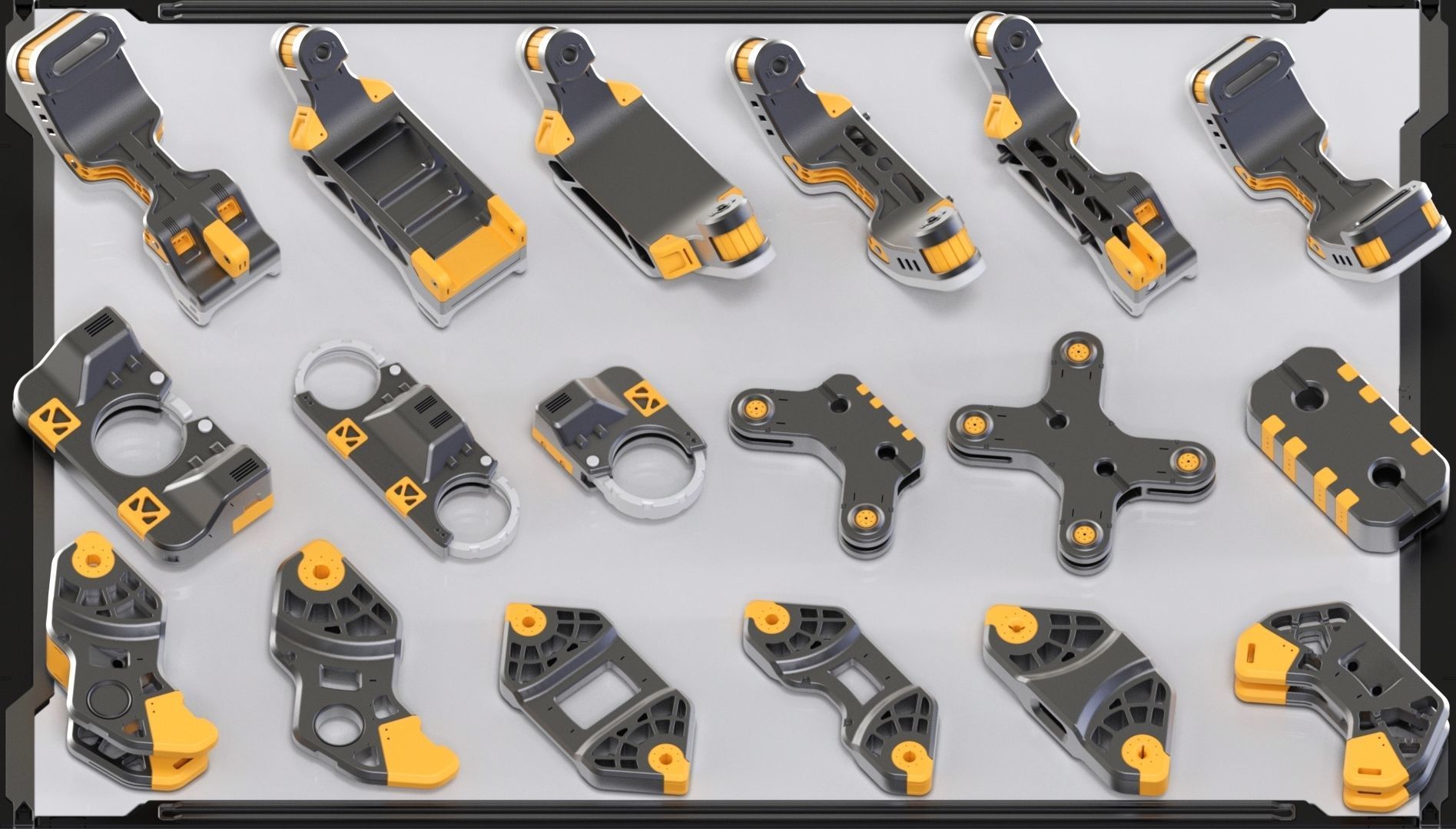 Sci-Fi Hard Surface Kitbash 350 DETAILS 3D model_4