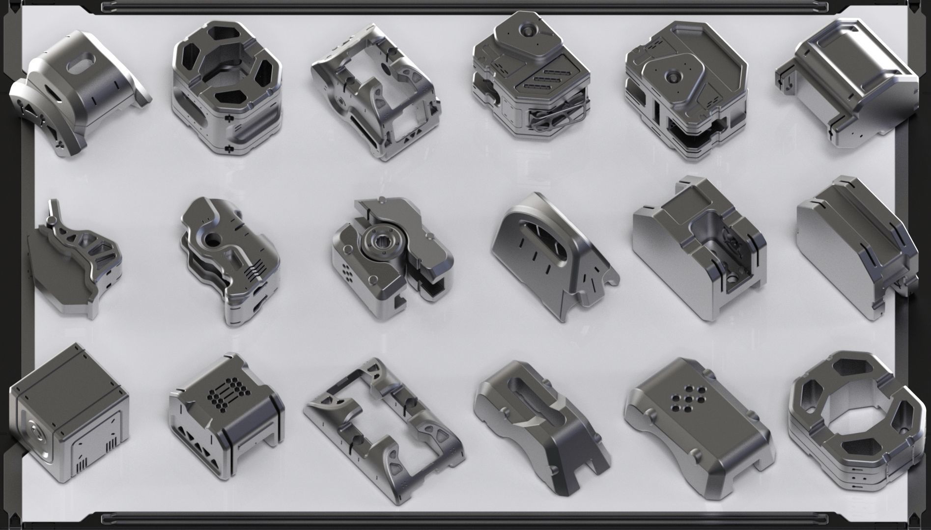 Sci-Fi Hard Surface Kitbash 350 DETAILS 3D model_15