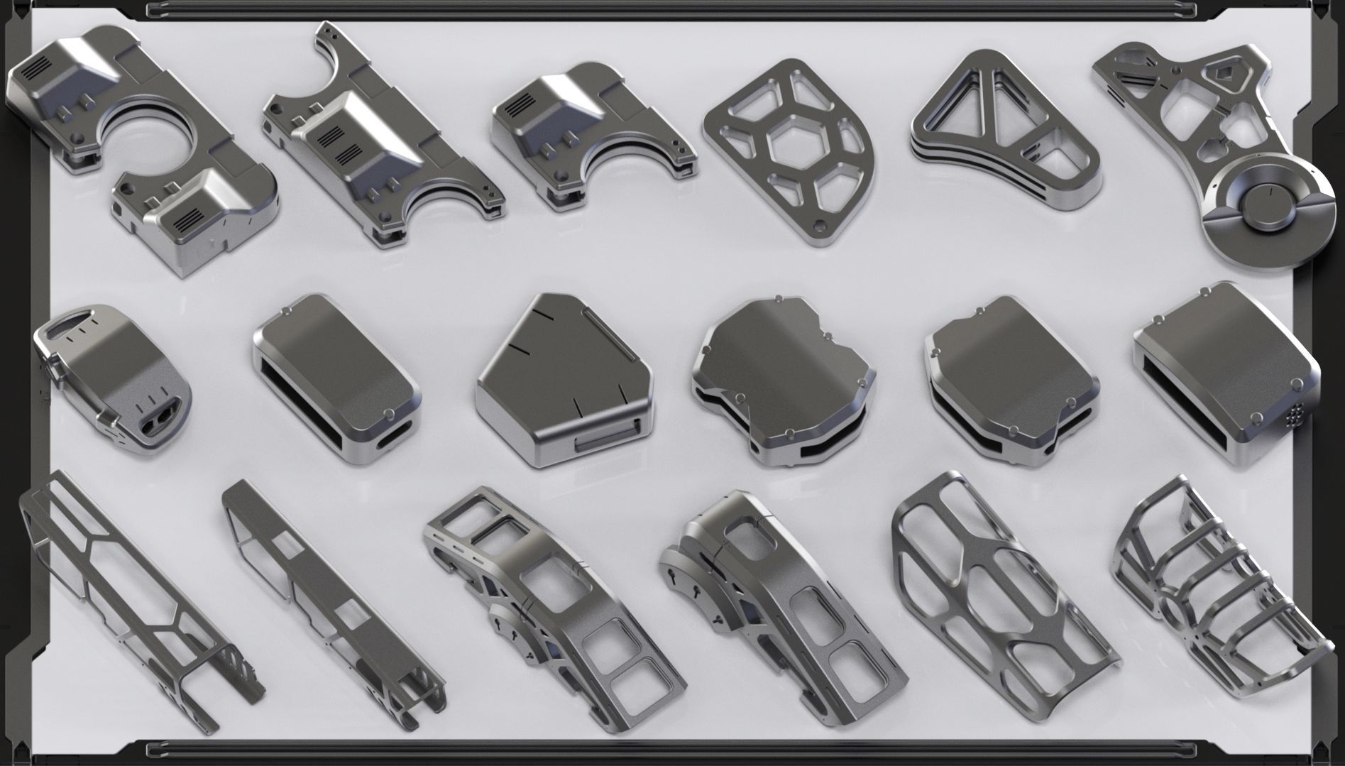 Sci-Fi Hard Surface Kitbash 350 DETAILS 3D model_14