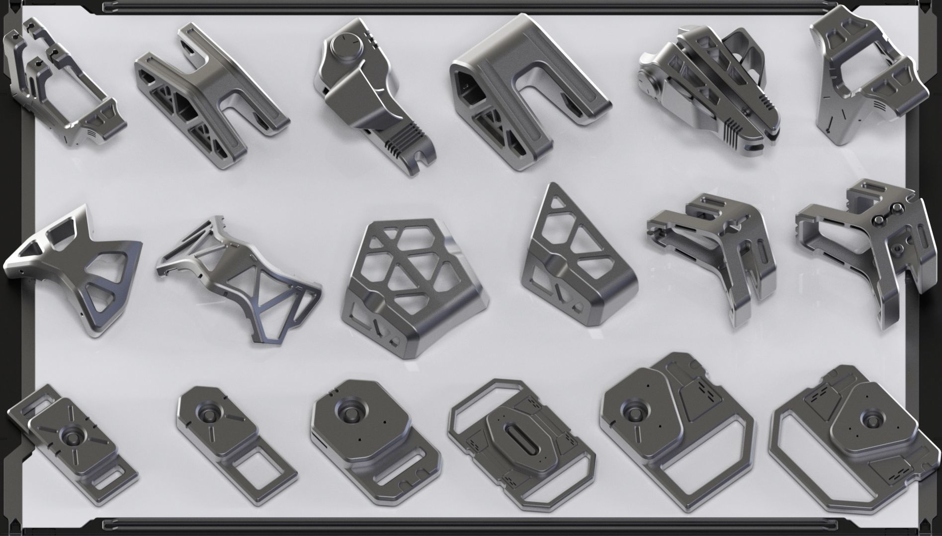 Sci-Fi Hard Surface Kitbash 350 DETAILS 3D model_13