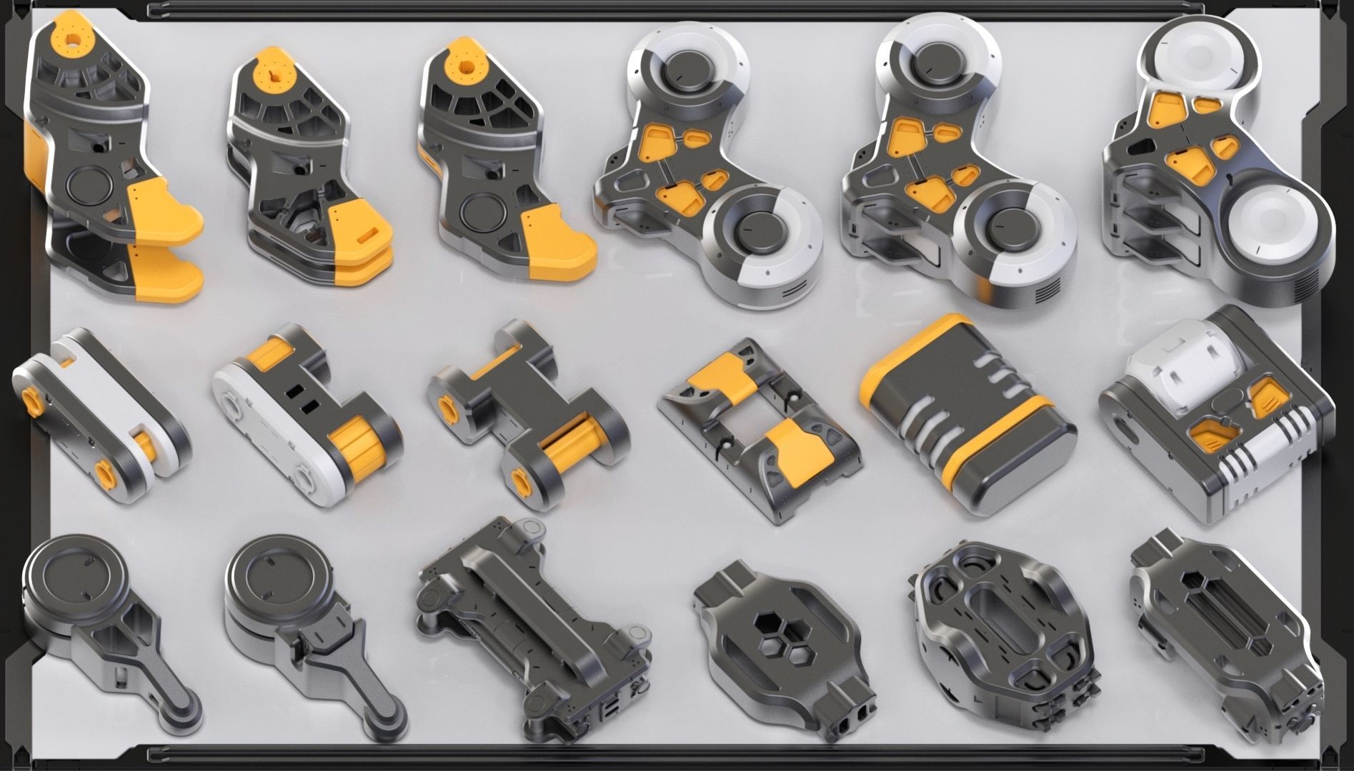 Sci-Fi Hard Surface Kitbash 350 DETAILS 3D model_5